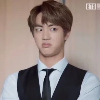 😒 Jin K-Pop, Sänger, BTS, Koreanisch, Promi, Mann telegram sticker