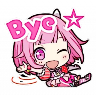 🪸 Bye Anime, Personaggio, Carino, Kawaii, Ciao, Salutare telegram sticker