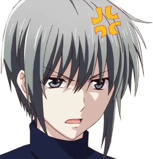 😡 Аниме, Злой, Персонаж, Мультфильм telegram sticker