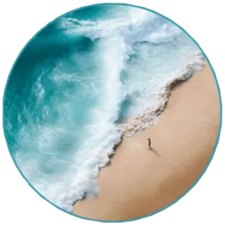 💭 ocean, beach, waves, sand, sea, coast telegram sticker