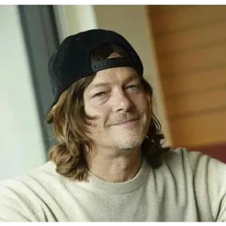 😊 Norman Reedus beroemdheid, acteur, portret, man, persoon whatsapp sticker