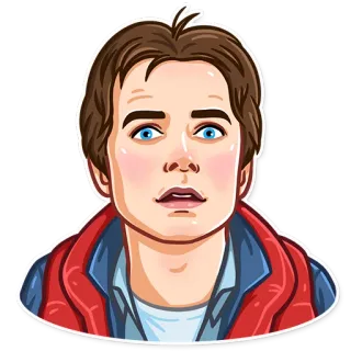 😳 Marty McFly Back to the Future Marty McFly, Back to the Future, character, movie, 80s telegram sticker
