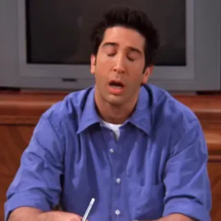 😴 Ross Geller Friends télévision, comédie, sitcom, Ross Geller, Friends telegram sticker