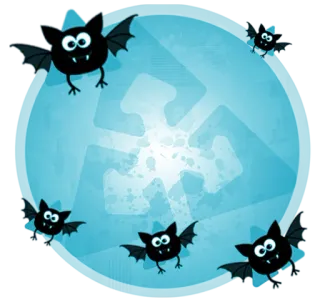 🦇 박쥐, 동물, 할로윈, 하늘 telegram sticker