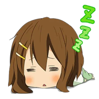💤 zzz dormindo, anime, sonolento, desenho animado, cansado telegram sticker