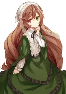 🤔 Anime, Cô gái, Hầu gái, Váy, Phim hoạt hình telegram sticker
