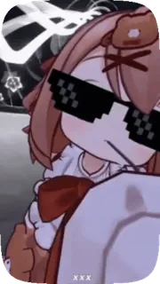 🌙 XXX 애니메이션, 밈, 선글라스, 픽셀, 귀여운, 캐릭터 telegram sticker