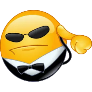 😎 Emoji, Garde du corps, Sécurité, Agent secret, Espion, Lunettes de soleil whatsapp sticker