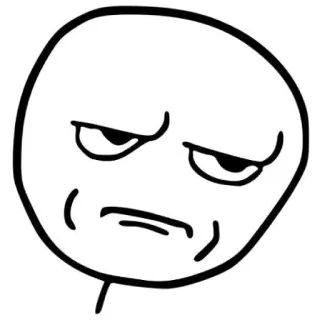 😡 meme, face, internet, expression, skeptical, disapproval telegram sticker