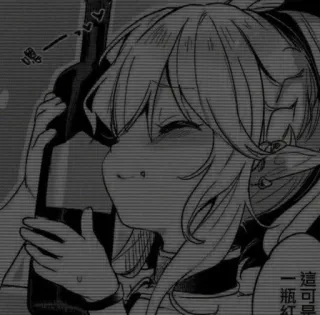 🖤 喝
這可是一瓶紅 Аниме, Вино, Выпивка, Девушка, Мультфильм telegram sticker