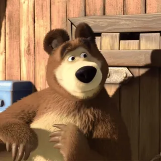 🧸 Bear Masha and the Bear cartoon, bear, masha, animation, animal telegram sticker