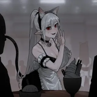 ⛓ アニメ, 猫耳, メイド, アイスクリーム telegram sticker