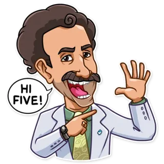 ✋ HI FIVE! high five, cartoon, friendly, greeting telegram sticker