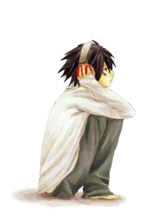 🎵 L Lawliet Death Note L Lawliet, Death Note, anime, character, detective, manga telegram sticker