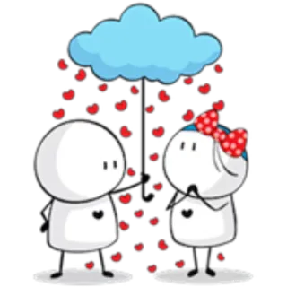 💖 cinta, kartun, hati, hubungan, pasangan, imut telegram sticker