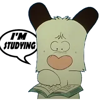 📖 I'M STUDYING Nauka, Książka, Zwierzę, Czytanie telegram sticker