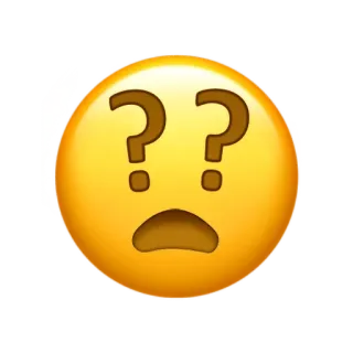 😶 Emoji, Pergunta, Confuso, Inseguro, Expressão, Amarelo telegram sticker