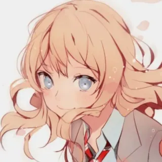 😌 anime, girl, cartoon, portrait, character, art whatsapp sticker