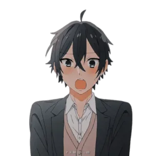 😳 Anime, Junge, Schuluniform, Überrascht telegram sticker