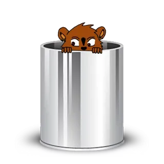 🐻 Dessin animé, Animal, Ours, Cylindre, Mignon whatsapp sticker