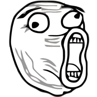 😂 meme, trollface, internet meme, funny, rage comic, expression telegram sticker