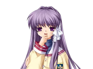 😏 Anime, Dziewczyna, Mundur szkolny, Postać telegram sticker