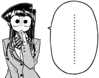 🤔 Komi Shouko Komi Can't Communicate Anime, Mangá, Komi Can't Communicate, Komi Shouko, Kawaii, Balão de fala vazio whatsapp sticker