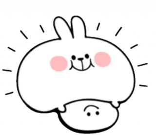 ☺️ 漫画のウサギ, かわいい, ウサギ, カワイイ, 動物 telegram sticker