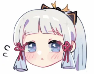 😯 Ayaka Kamisato Genshin Impact アニメ, ゲーム, かわいい, 可愛い, 原神, 綾華 telegram sticker