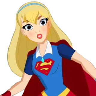 😯 Supergirl superhero, cartoon, girl, dc comics, supergirl telegram sticker