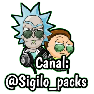 🔊 Rick Sanchez, Morty Smith Rick and Morty Canal: @Sigilo_packs rick et morty, dessin animé, autocollant, adult swim telegram sticker