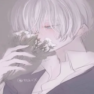 🌹 @tek+X anime, art, flowers, illustration telegram sticker