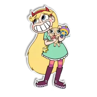 😄 Star Butterfly Star vs. the Forces of Evil การ์ตูน, อนิเมชั่น, สตาร์ บัตเตอร์ฟลาย, ดิสนีย์, เวทมนตร์, ตัวละคร telegram sticker