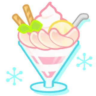 😊 postre, helado, parfait, dulces, comida, aperitivo, antojo whatsapp sticker