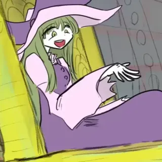 👑 Hexe, Anime, Cartoon, Magie, Charakter, Fantasy telegram sticker
