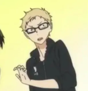 🤡 Kei Tsukishima Haikyuu!! Anime, Haikyuu, Kei Tsukishima, Tsukki, Siatkówka telegram sticker