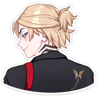 😏 Anime, Biondo, Personaggio, Adesivo, Maschio, Arte telegram sticker