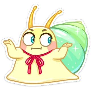🤷‍♂️ siput, kartun, lucu, kocak, binatang, karakter, ilustrasi whatsapp sticker