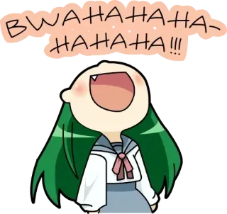 😂 BWAHAHAHAHA!!! laughing, anime, cartoon, funny, chibi, happy telegram sticker