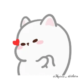 🐱 кот, животное, наклейка, милый, сердце, любовь whatsapp sticker