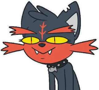 😦 dibujo animado, gato, animal, personaje, caprichoso, divertido, lindo whatsapp sticker