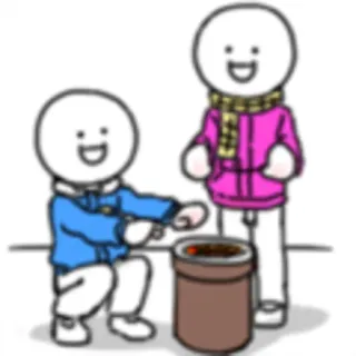 🔥 winter, snow, people, cold whatsapp sticker