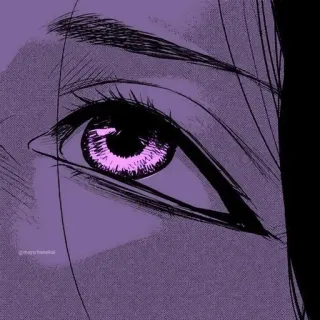 👁 @miyuyubaneikai 目, アニメ, 漫画, 紫 telegram sticker