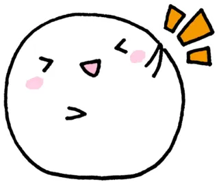 👋 кавай, милый, лицо, улыбка, мультфильм, эмодзи, простой whatsapp sticker