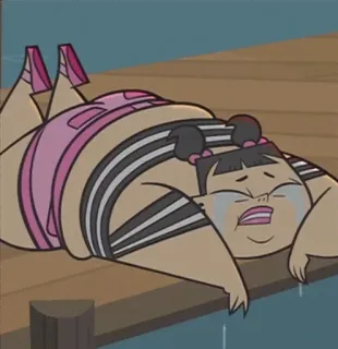 😭 Total Drama Мультик, Персонаж, Анимация, Плач, Total Drama telegram sticker