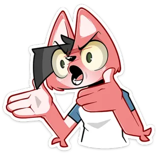 😳 desenho animado, animal, personagem, ilustração, adesivo, fofo, engraçado telegram sticker