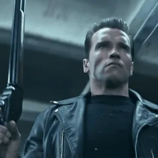 🔫 Terminator 터미네이터, 아놀드 슈왈제네거, 영화, 액션, 총, 사이보그 telegram sticker
