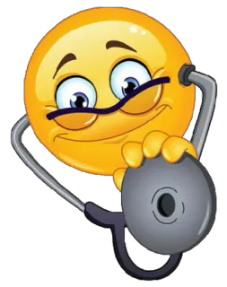 👨‍⚕ emoji, docteur, stéthoscope, médical, santé, lunettes, soins de santé whatsapp sticker