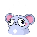 ❔ mouse, cute, animal, sticker, cartoon, illustration whatsapp sticker