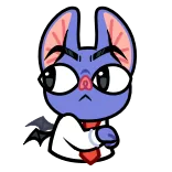 🤩 动物, 蝙蝠, 可爱, 卡通 telegram sticker